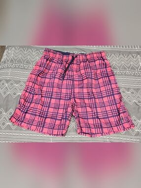 Johnnie-O Plaid Style Swim Trunks Size XL